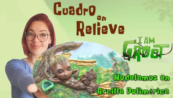 Cuadro Bajo Relieve Baby Groot - Imagen 2